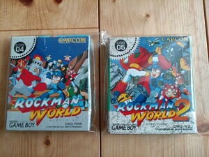 ロックマンワールド　ハガキ有　ROCKMANWORLD2箱説有セット　ゲームボーイ　まとめセット　GBソフト CAPCOM カプコン