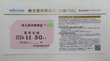 ★【西武ホールディングス】西武鉄道　株主優待乗車証　定期タイプ　電車全線　法人名義　2024.11.30まで　レターパック送料無料_画像1