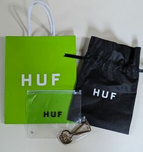 HUF カラビナ　キーチェーン　ショップ袋セット