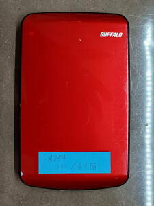 【A884】BUFFALO ポータブルHDD HD-PE320U2 320GB WDC製HDD搭載 正常判定品 低稼働品 本体のみ