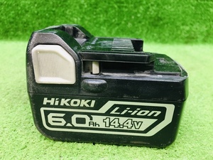 ②中古品 HiKOKI ハイコーキ 14.4V 6.0Ah リチウムイオンバッテリ 蓄電池 BSL1460