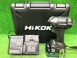 未使用品 HiKOKI ハイコーキ 18V コードレスインパクトドライバ ブラック WH18DC XCBZ ※マルチボルトバッテリ1個+充電器セット