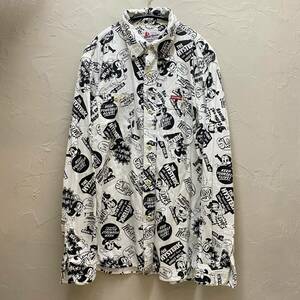  HYSTERIC GLAMOUR ヒステリックグラマー Chilly Willy 総柄　プリントワークシャツ 長袖シャツ　SIZE L.0253AH05 【代官山05】