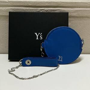 Y's ワイズ レザーコインケース ブルー 青 箱付き【代官山05】