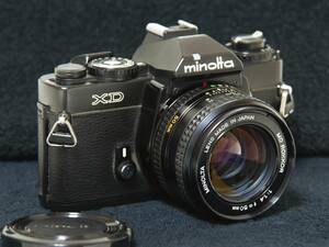  MINOLTA XD MD ROKKOR 50mmF1.4標準レンズ付セット 【Ｗorking product・動作確認済】