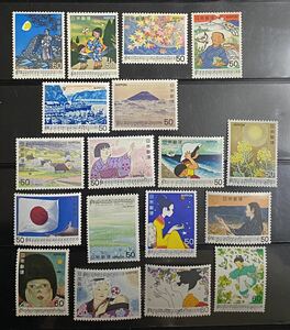  Japanese song series stamp * all 9 compilation 18 kind unused ultimate beautiful goods 