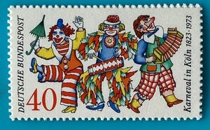 ドイツ切手★ ケルン の カーニバル 1823- 1973 a5