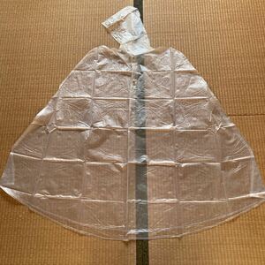  new goods unused raincoat pearl white rain poncho lustre tsurutsurutekateka vinyl raincoat Showa Retro rainwear hard-to-find Kappa 