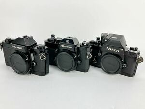 外観良品 Nikon Nikomat FT2 EL F2 一眼レフ フィルムカメラ ボディ 3台まとめ