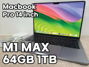 [ beautiful goods ]Apple MacBook Pro 14(2021, A2442) M1 MAX / RAM 64GB / SSD 1TB / Space gray /. discharge number of times : 82 [MC041]