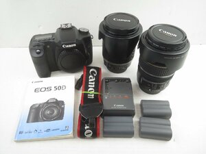 ♪Canon EOS 50D キャノン デジタル一眼レフカメラ レンズ2本付き♪動作OK 中古品