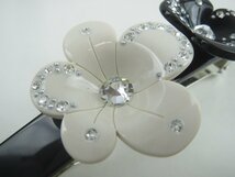 ♪SWAROVSKI スワロフスキー フラワーバレッタ ヘアクリップ♪USED良品_画像6