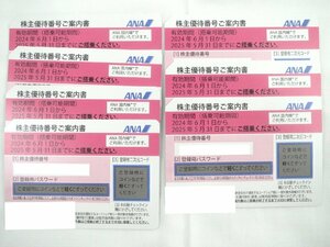 ♪ANA 全日本空輸 株主優待番号ご案内書 2024年6月1日から 2025年5月31日まで【 7枚セット 】♪未使用品