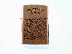 ★ Zippo / ジッポ ★ オイル ライター 前面 ウッド ★ 未着火 ※腐食あり