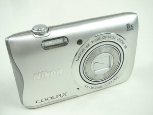 ♪Nikon COOLPIX S3700 ニコン コンパクトデジタルカメラ シルバー♪動作OK 中古品