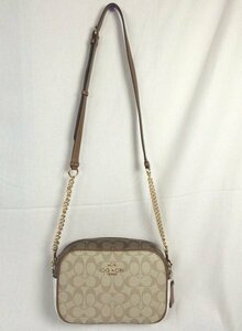 ☆☆COACH コーチ　CA172　ショルダーバッグ　斜め掛け　シグネチャー　ベージュ系☆USED品☆