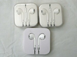 ☆☆Apple アップル　純正　イヤホン　イヤホンジャック　有線　計3点セット☆美品/ほぼ未使用