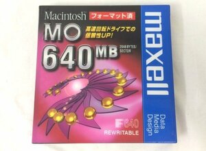 **maxellmak cell MO disk 640MB 3.5 type light magnetism disk MA-M640.MAC.BP1 Macintosh format settled * unopened goods 