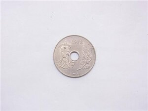 ◎ 海外コイン ◎　1978年　デンマーク　25オーレ　穴あき　約4.2ｇ　北欧通貨　硬貨　◎USED