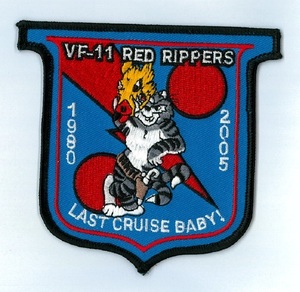 米海軍 VF-11 "RED RIPPERS" F-14 最終航海 記念パッチ