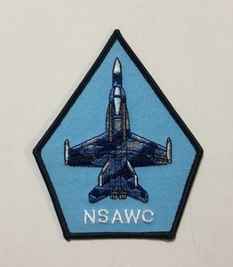 米海軍 NSAWC 航空機パッチ (五角形・F/A-18)