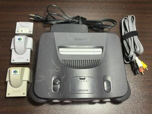 [ junk ] nintendo Nintendo64 Nintendo 64 body AV cable oscillation pack controller pack soft 2 ps attaching * present condition delivery 