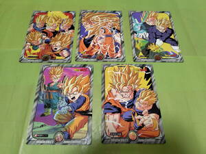 [5 шт. комплект ]BANDAI1994 jumbo Carddas Dragon Ball Z 5 шт. комплект 