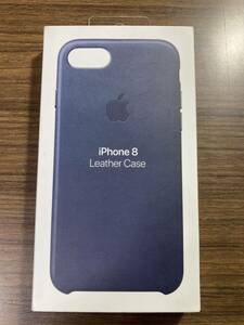 【良品】Apple アップル iPhone SE(第2、3世代)/8/7 Leather Case 純正レザーケース midnight blue ミッドナイト・ブルー