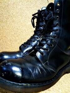 【Dr.MARTENS】ドクターマーチン 英国製 ホワイト社 スチールトゥ 10ホールブーツ UK6 (25cm ) 10EYE STEEL TOE BOOTS BLACK 入手困難