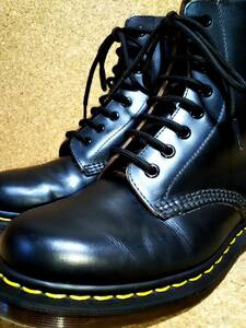 【Dr.MARTENS】ドクターマーチン 英国製 1460Z VINTAGEモデル 8ホールブーツ UK7 (26cm ) イングランド製 ブラック 初期型復刻【美品】