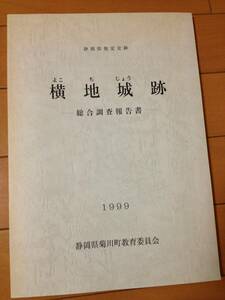 横地城跡 総合調査報告書 別図・地名地図付き 別図・横地城跡平面図付き 静岡県菊川町教育委員会 遠江国 斎藤慎一 小野正敏 向坂鋼二