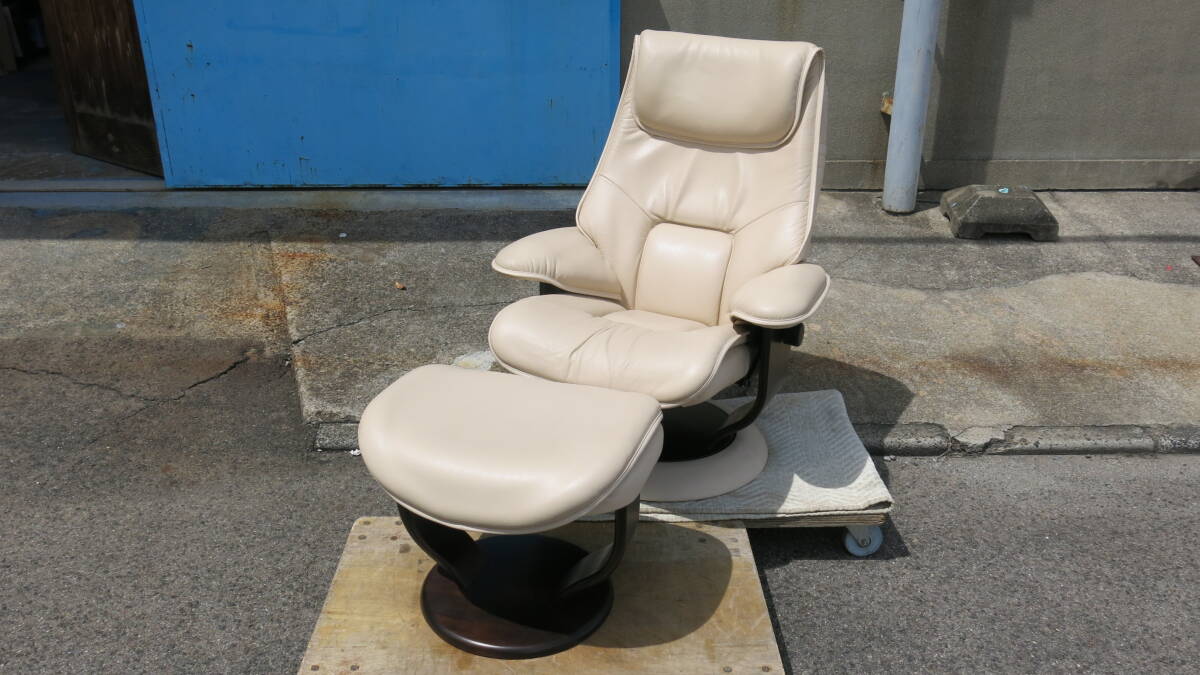 中古 カリモク 一人掛け リクライニングソファ オットマン付き 中古 カリモク 一人掛け リクライニングソファ オットマン付き