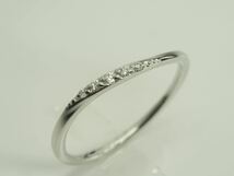 ◆canal 4℃カナルヨンドシー　可愛い天然ダイヤウェーブリング　指輪　K10_画像1
