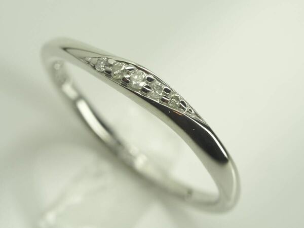 ◆4℃　ヨンドシー　可愛い天然ダイヤモンドリング　指輪　K10WG 6号