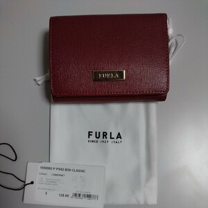 * new goods unused * FURLA Furla three folding purse leather 1055592