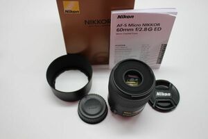 ■ほぼ新品■ Nikon AF-S Micro 60mm f/2.8G ED フルサイズ対応 ＊22218