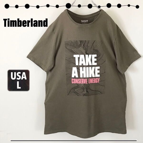 Timberland ティンバーランド★グラフィックTシャツ★Take a Hike conserve energy★USA L