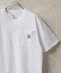 新品 Mサイズ Carharttt カーハート Tシャツ ワンポイントロゴ ポケット付き 半袖