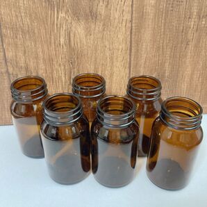 空き瓶 茶色 6本セット