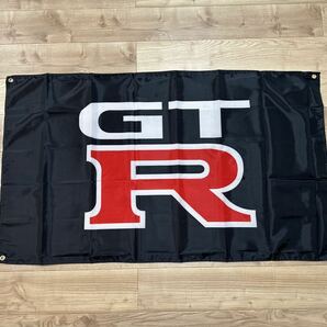 約150x90cm GTR 特大フラッグ バナー タペストリー 旗 ガレージ装飾 旧車 USDM FLAG NISSAN 日産 ロゴ R32 R33 R34 R35 ヘラフラ レース