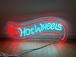 ホットウィール ネオンサイン LED ディスプレイ インテリア ガレージ 看板 ネオンライト 雑貨 HOT wheels ミニカー おしゃれ EL