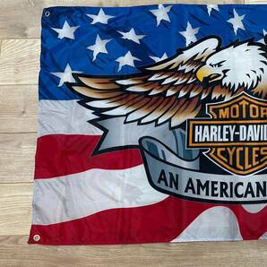 約150x90cm ハーレー ダビッドソン 特大フラッグ タペストリー 旗 ガレージ装飾 アメリカン アメ車 ホットロッド バイク HARLEYの画像3