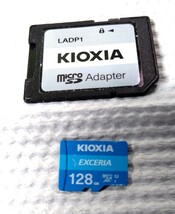 【即決900円】Kioxia128GB MICROSDXC アダプター付　ほぼ新品 ラスト１枚_画像1