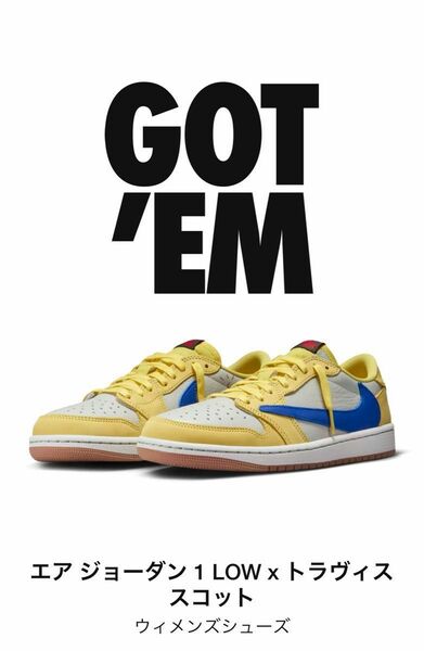 Travis Scott × Nike WMNS Air Jordan 1 Retro Low OG "Canary"