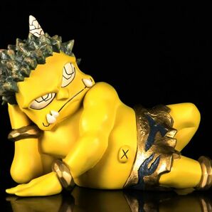 未使用保存品 人気作者 瀧下和之「黄鬼」限定280/138 MOMOTARO ONI Figure フィギュア オブジェ 鬼人形 専用箱 証明書[64212yp]の画像2