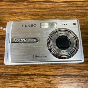 OLYMPUS オリンパス CAMEDIA FE-150 コンパクト デジタルカメラ シルバー バッテリー付 コンデジ デジカメ