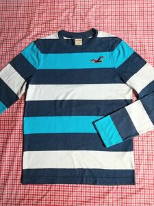 HOLLISTER　ホリスター　長袖Tシャツ　ボーダー グラデーション　カットソー　サイズL