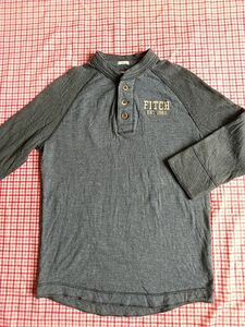 Abercrombie&Fitch　 アバクロンビー&フィッチ　七分袖　ヘンリーネック　カットソー　サイズL