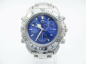 *SECTOR Sector NO LIMITS ADV 4500 chronograph blue face blue SS QZ quarts Date men's wristwatch operation not yet verification */H