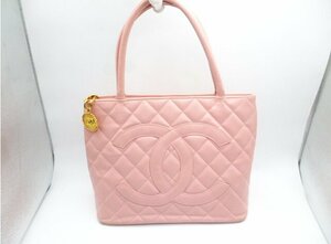 ☆CHANEL シャネル 復刻トート ピンク トートバッグ ゴールドカラー金具 900万番台☆/N